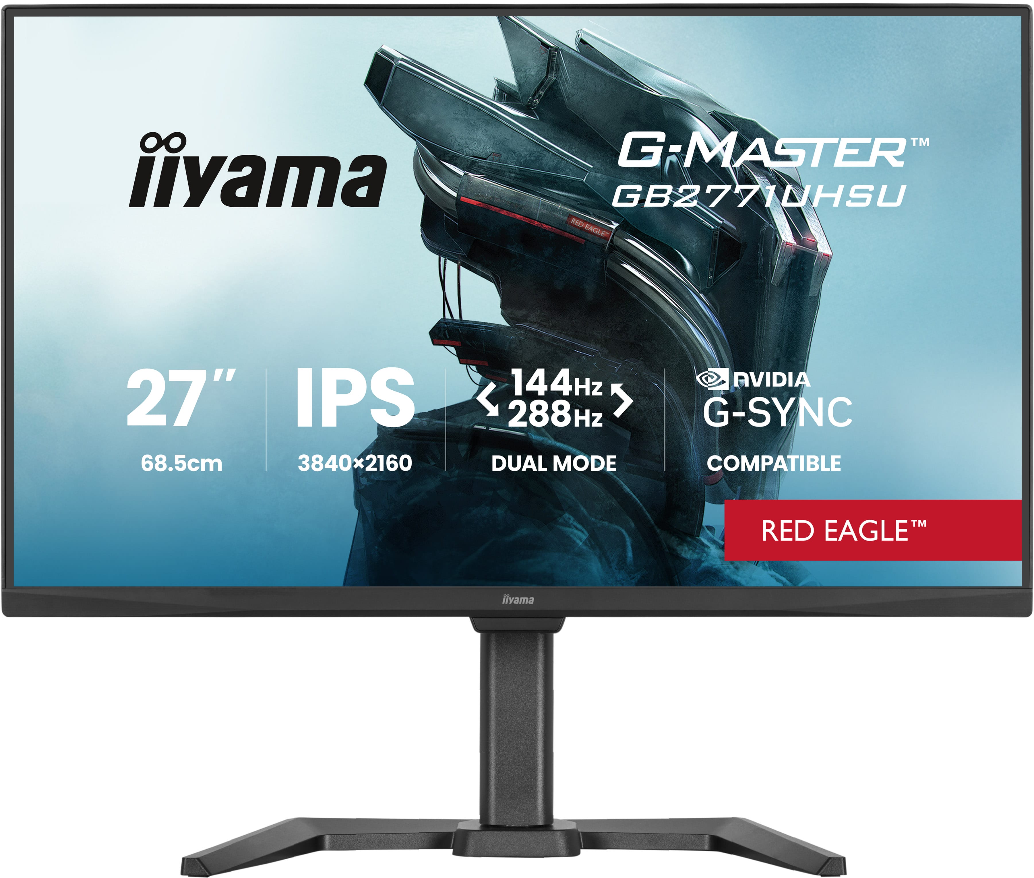iiyama G-Master GB2771UHSU‑B1 Gaming Monitor – Produktbild Front