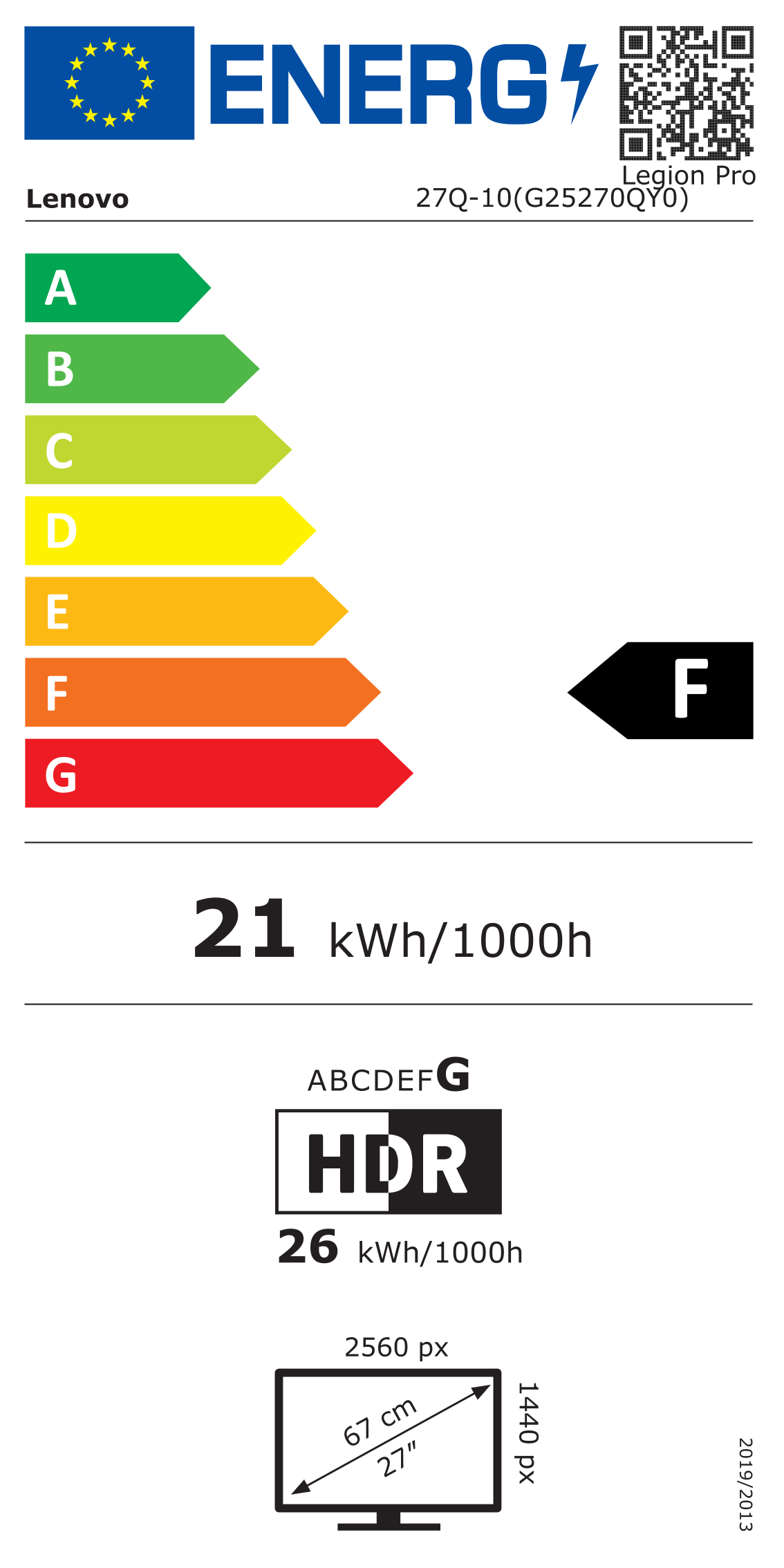 Energie-Datenblatt Lenovo - 68CFGACBEU
