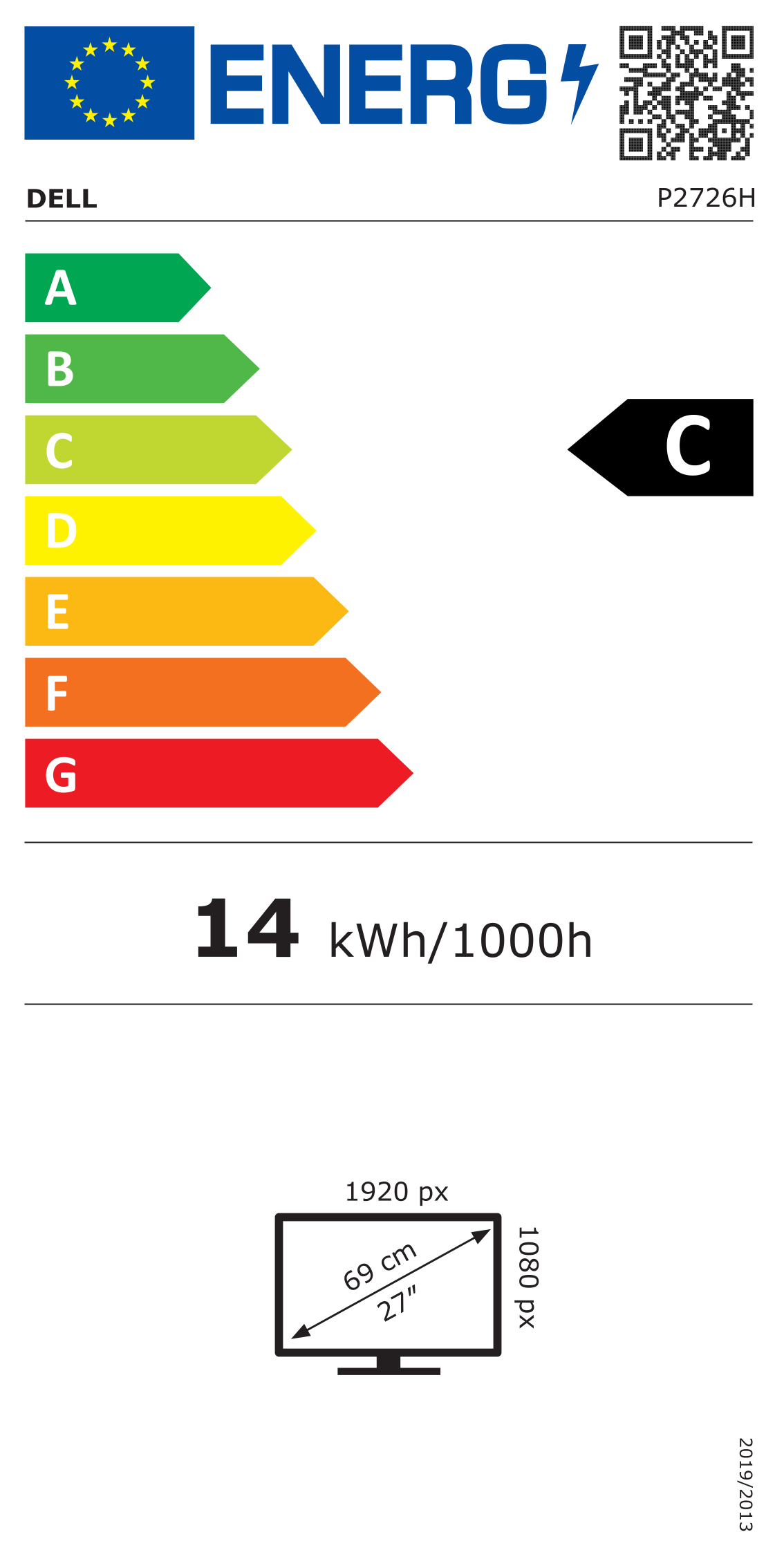 Energie-Datenblatt Dell - DELL-P2726H