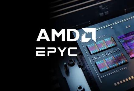 AMD EPYC™ für Server – mit den EPYC™ Prozessoren liefert AMD höchste Leistungen für Cloud-, Unternehmens- und HPC-Anwendungen, um Ihren Geschäftserfolg zu beschleunigen. AMD EPYC™ für Server – mit den EPYC™ Prozessoren liefert AMD höchste Leistungen für Cloud-, Unternehmens- und HPC-Anwendungen, um Ihren Geschäftserfolg zu beschleunigen. AMD EPYC™ Logo auf einem Hintergrund einer Nahaufnahme eines Mainboards.