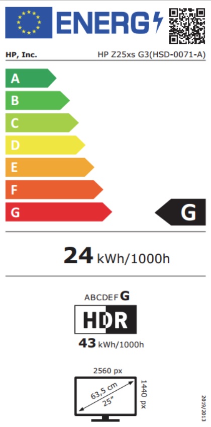 Energie-Datenblatt HP - 1A9C9AA#ABB