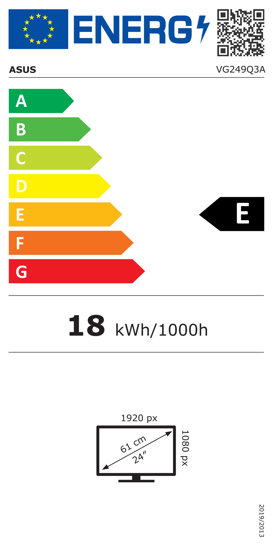 Energie-Datenblatt Asus - 90LM09B0-B01170