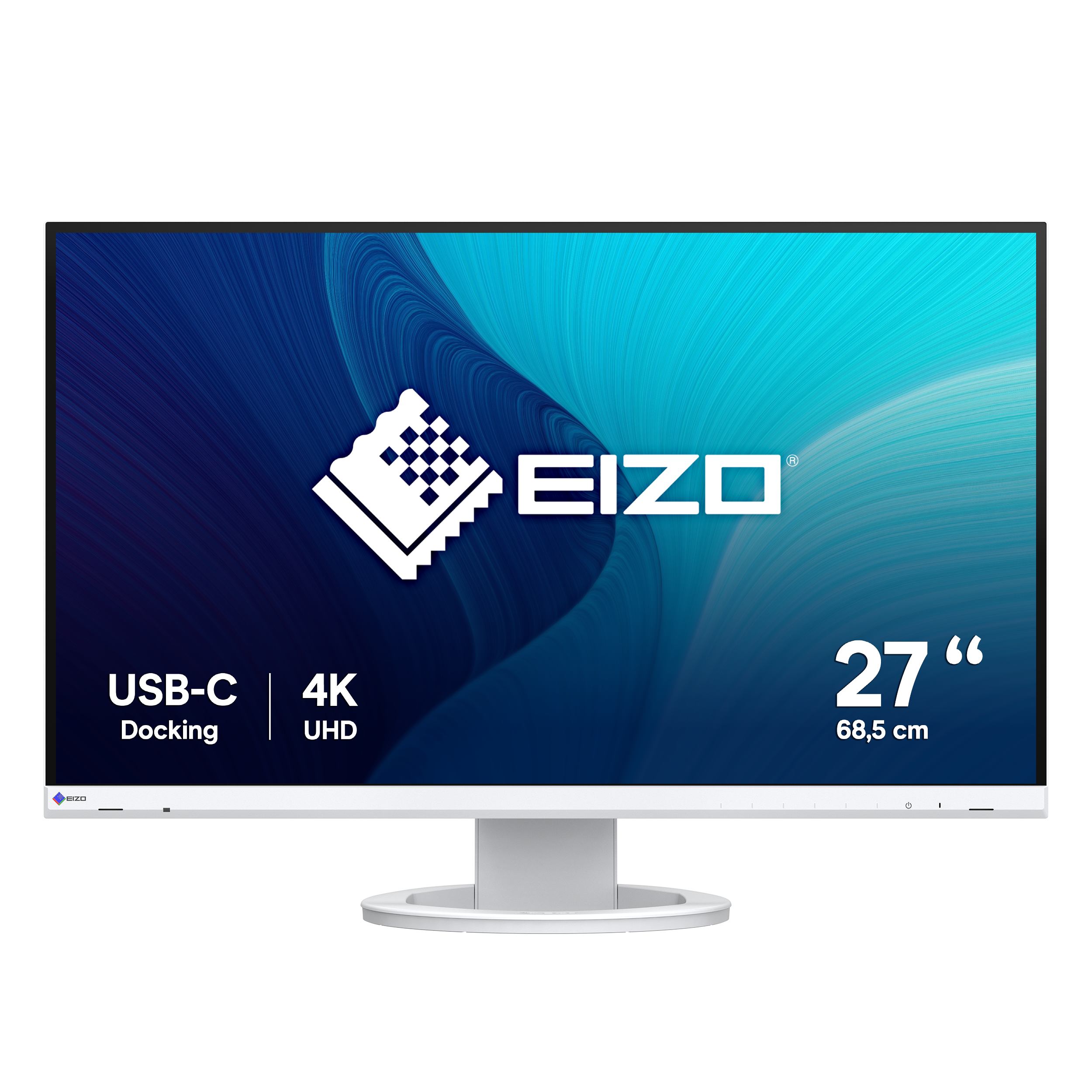 EIZO FlexScan EV2740S-WT mit FlexStand LED-Monitor 68,5 cm 27 Zoll 3840 x 2160 4K IPS 350 cd/m² 1000:1 6 ms HDMI DisplayPort USB-C Lautsprecher weiß