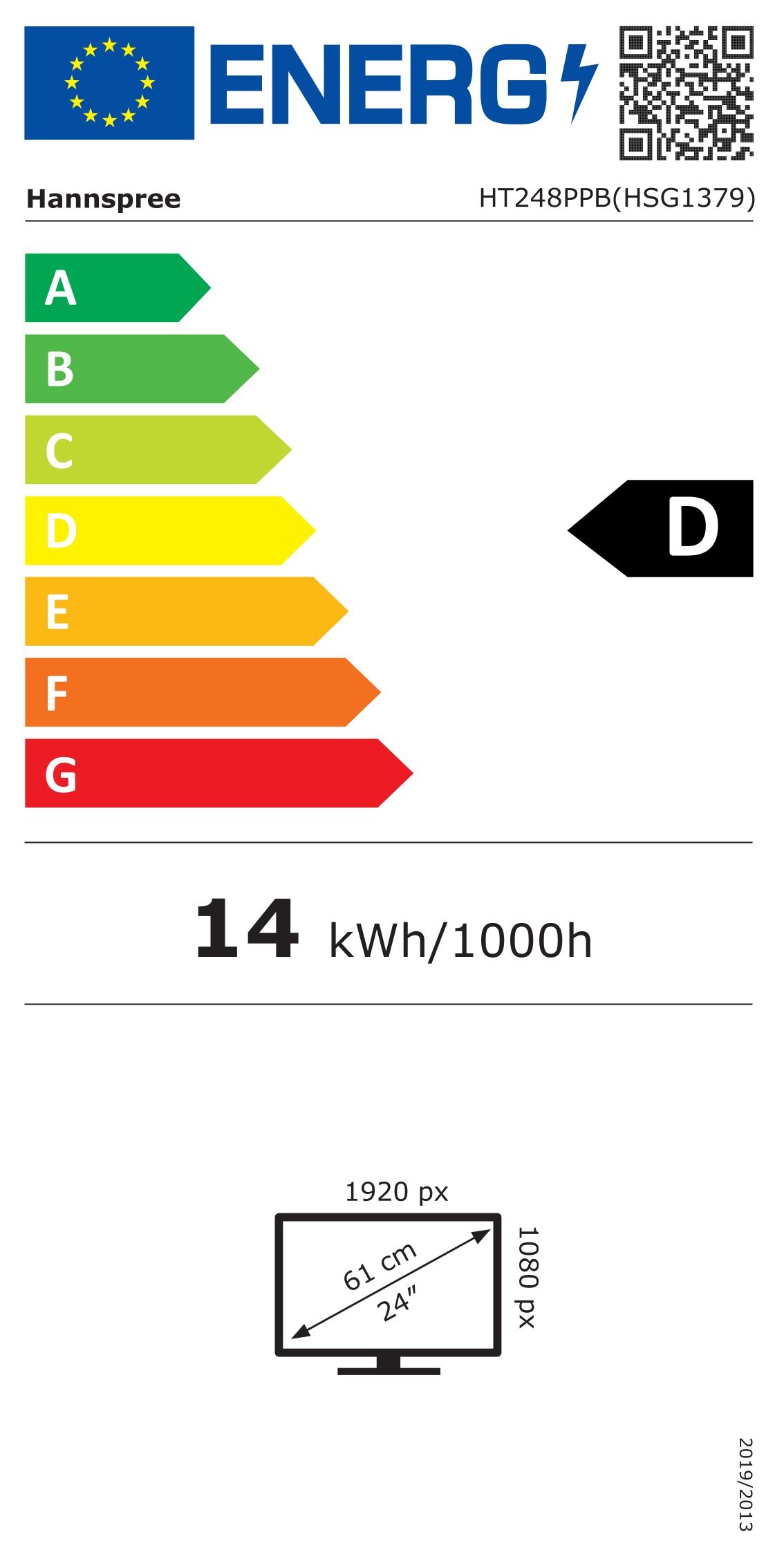Energie-Datenblatt Hanns.G Hannspree - HT248PPB