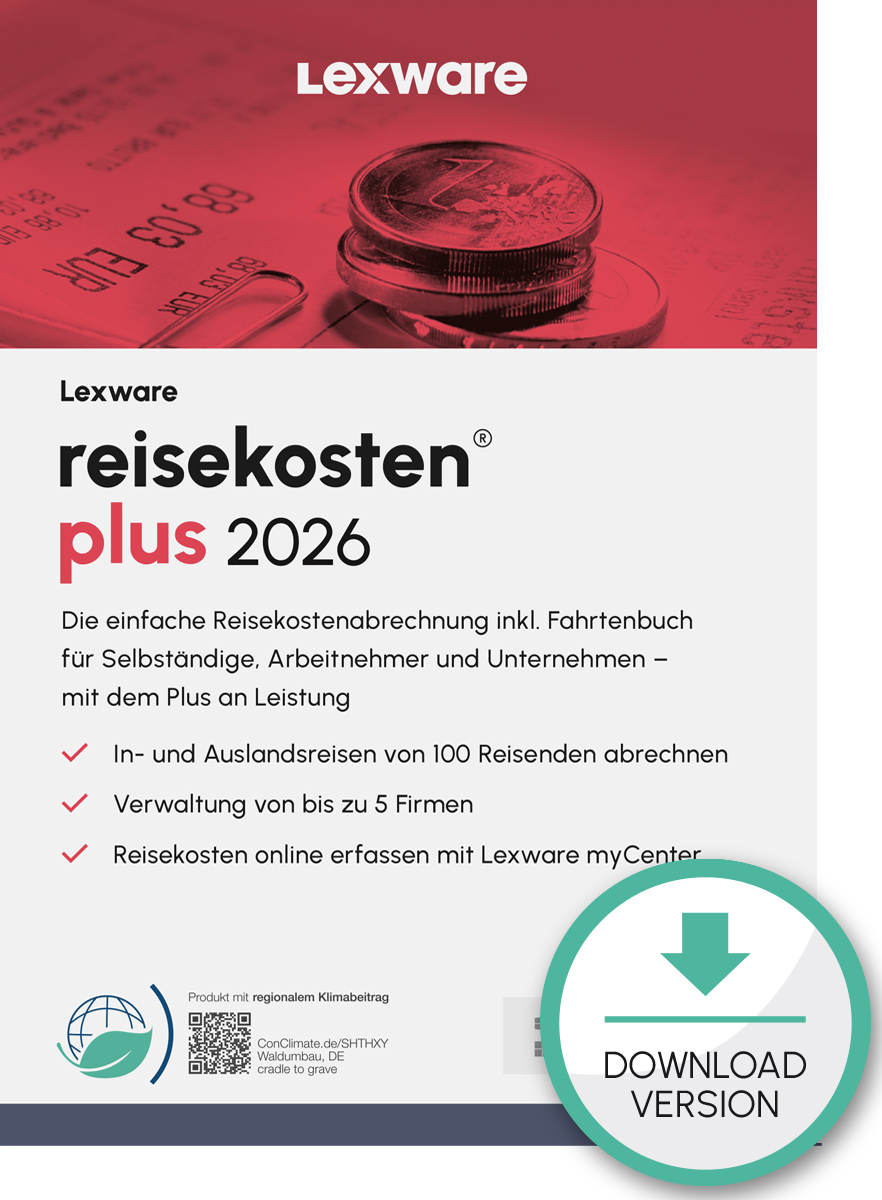Lexware reisekosten plus 2026 Abo-Vertrag 1 Jahr 1 Benutzer Download Win, Deutsch (nur für Neukunden)
