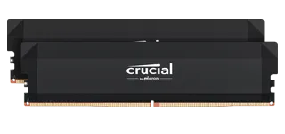 Crucial DDR5 PRO Overclocking RAM mit enormer Geschwindigkeit und Bandbreite für die nächste Leistungsstufe. Crucial DDR5 PRO Overclocking RAM mit enormer Geschwindigkeit und Bandbreite für die nächste Leistungsstufe. Produktfoto.