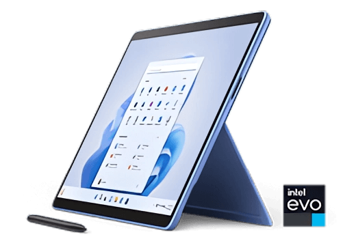 Microsoft Surface Pro 9. Rasend schnelle Leistung für lokale Spiele, kreative Anwendungen oder professionelle Software. Microsoft Surface Pro 9. Rasend schnelle Leistung für lokale Spiele, kreative Anwendungen oder professionelle Software. Produktbild.