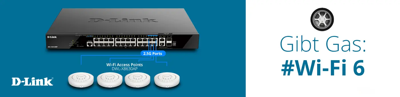 D-Link gibt Gas mit Wi-Fi 6 D-Link gibt Gas mit Wi-Fi 6. Jetzt Produkte bei Future-X kaufen