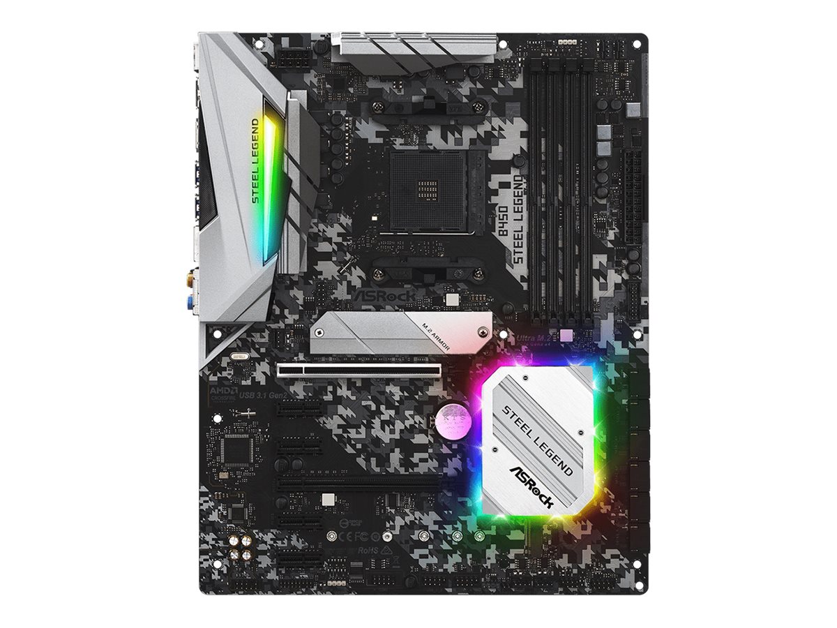 ASRock B450 Steel Legend - Motherboard - ATX - Socket AM4 - AMD B450 ...