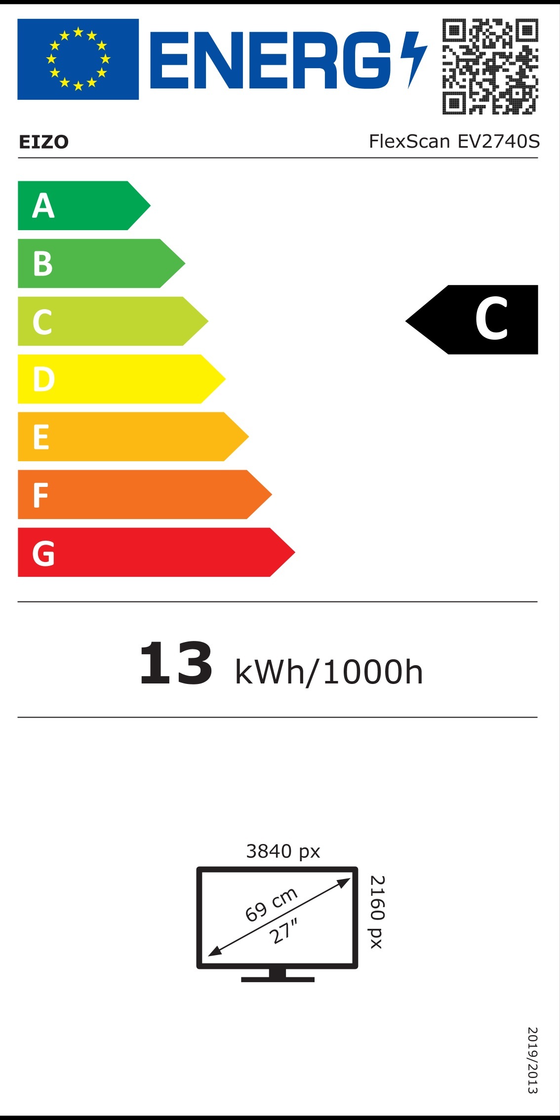 Energie-Datenblatt EIZO - EV2740S-BK_BWARE