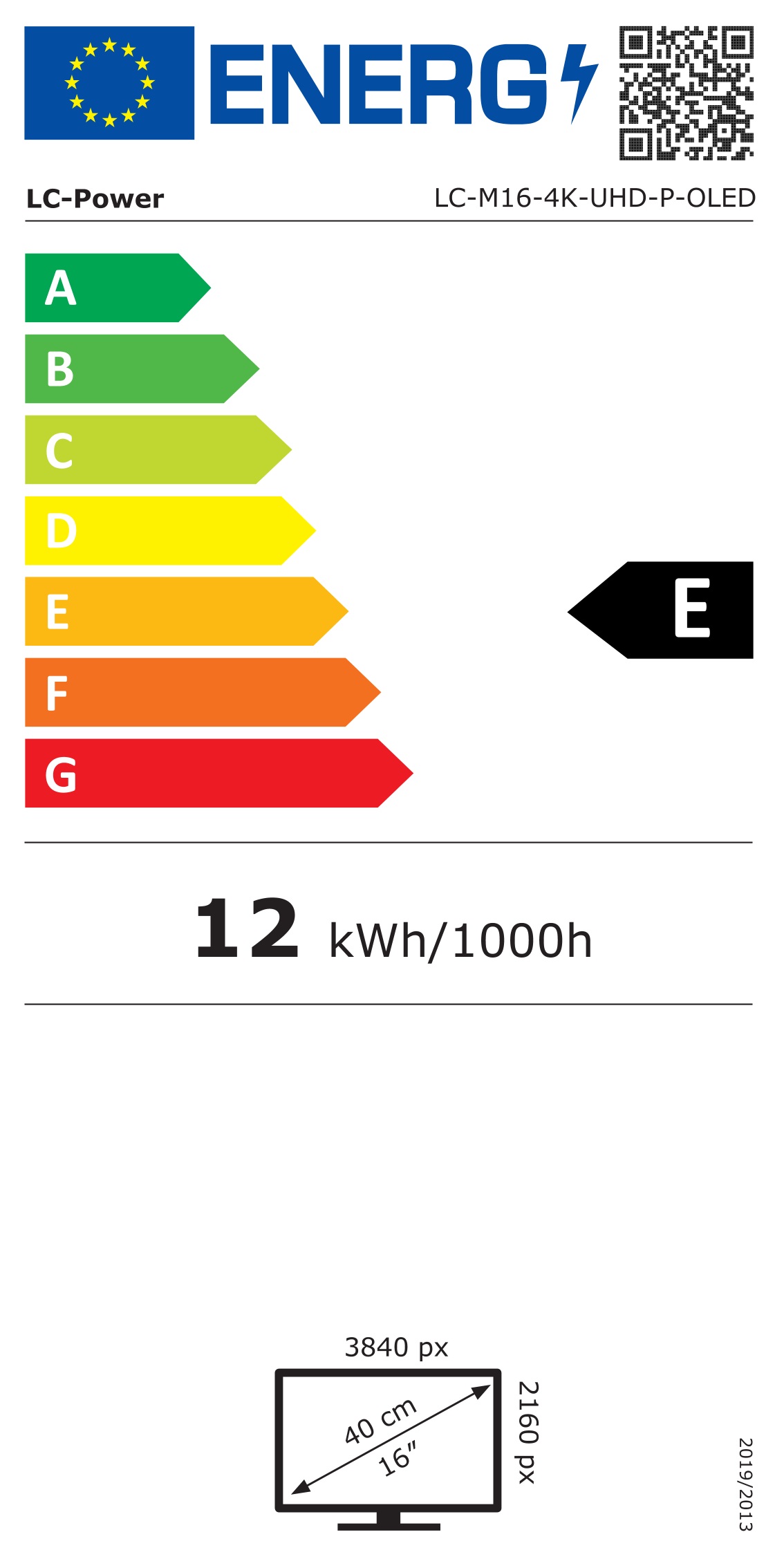 Energie-Datenblatt LC Power - LC-M16-4K-UHD-P-OLED