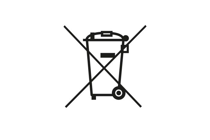 Future-X - Altgeraeteentsorgung - Elektro- und Elektronikgeräte Future-X - Altgeraeteentsorgung - Elektro- und Elektronikgeräte - Symbol der durchgestrichenen Mülltonne