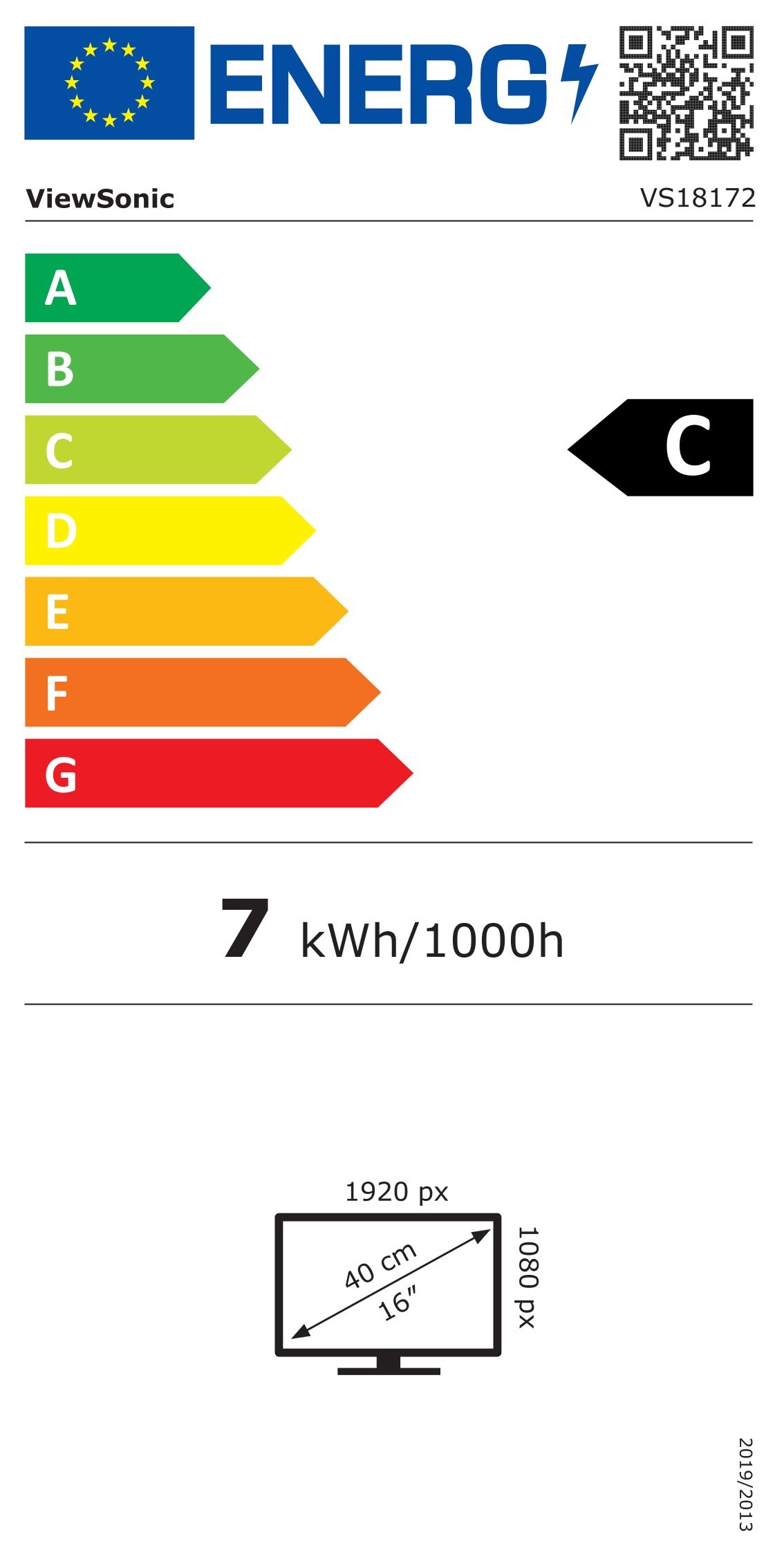 Energie-Datenblatt ViewSonic - VG1655 Energie-Datenblatt ViewSonic - VG1655