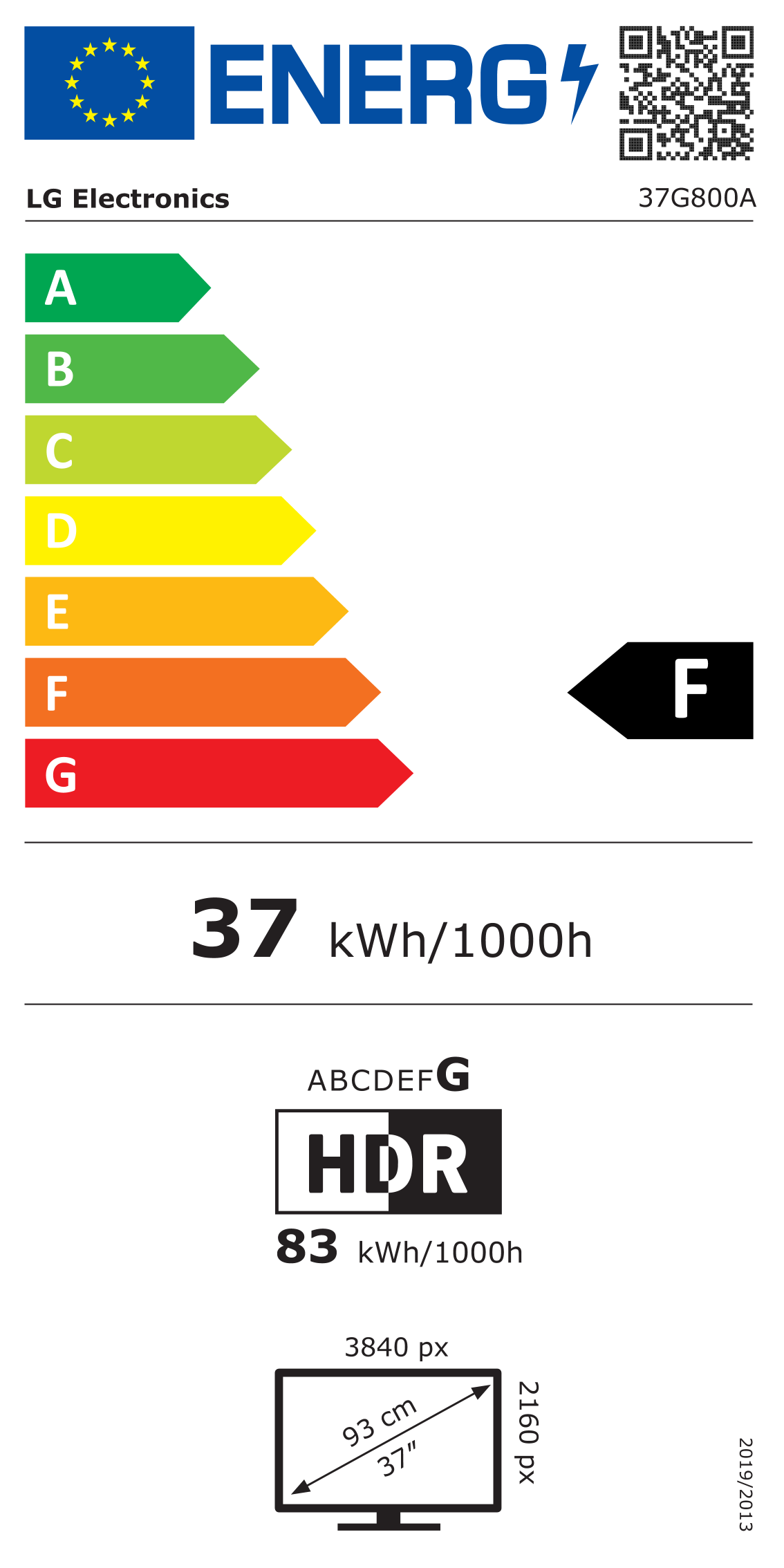 Energie-Datenblatt LG - 37G800A-B.AEUQ