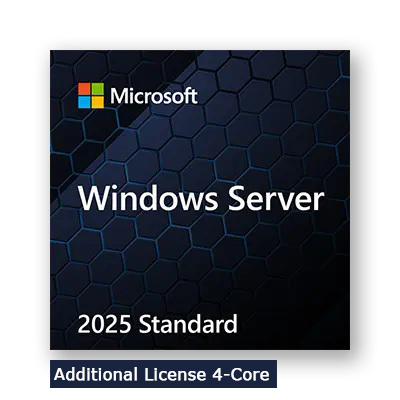 Microsoft Windows Server 2025 Standard Additional License (4 core) (No Media/Key)