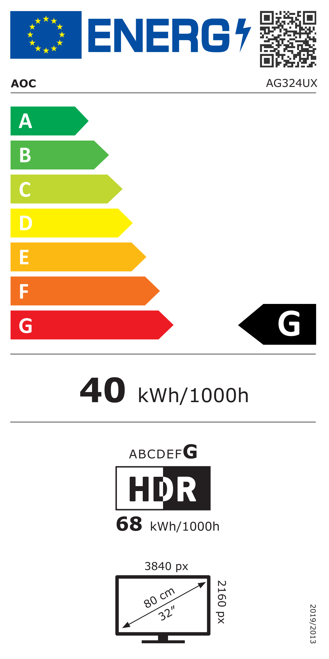 Energie-Datenblatt AOC - AG324UX