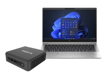 Entdecken Sie unsere Black Week Deals aus der Kategorie PCs & Notebooks. Visual eines PC und Notebook.