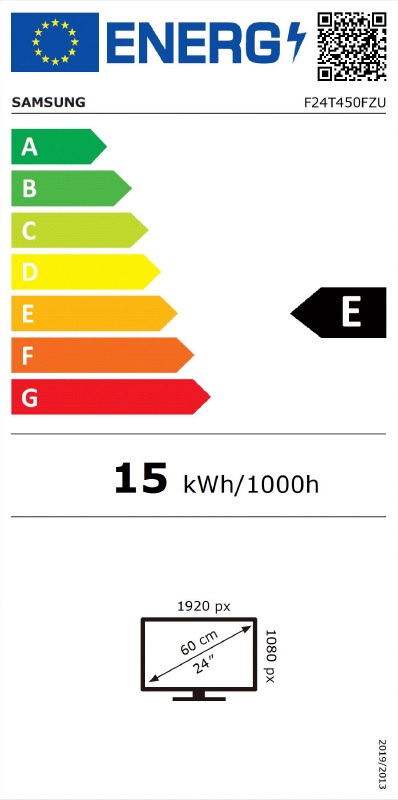 Energie-Datenblatt Samsung - LF24T450FZUXEN