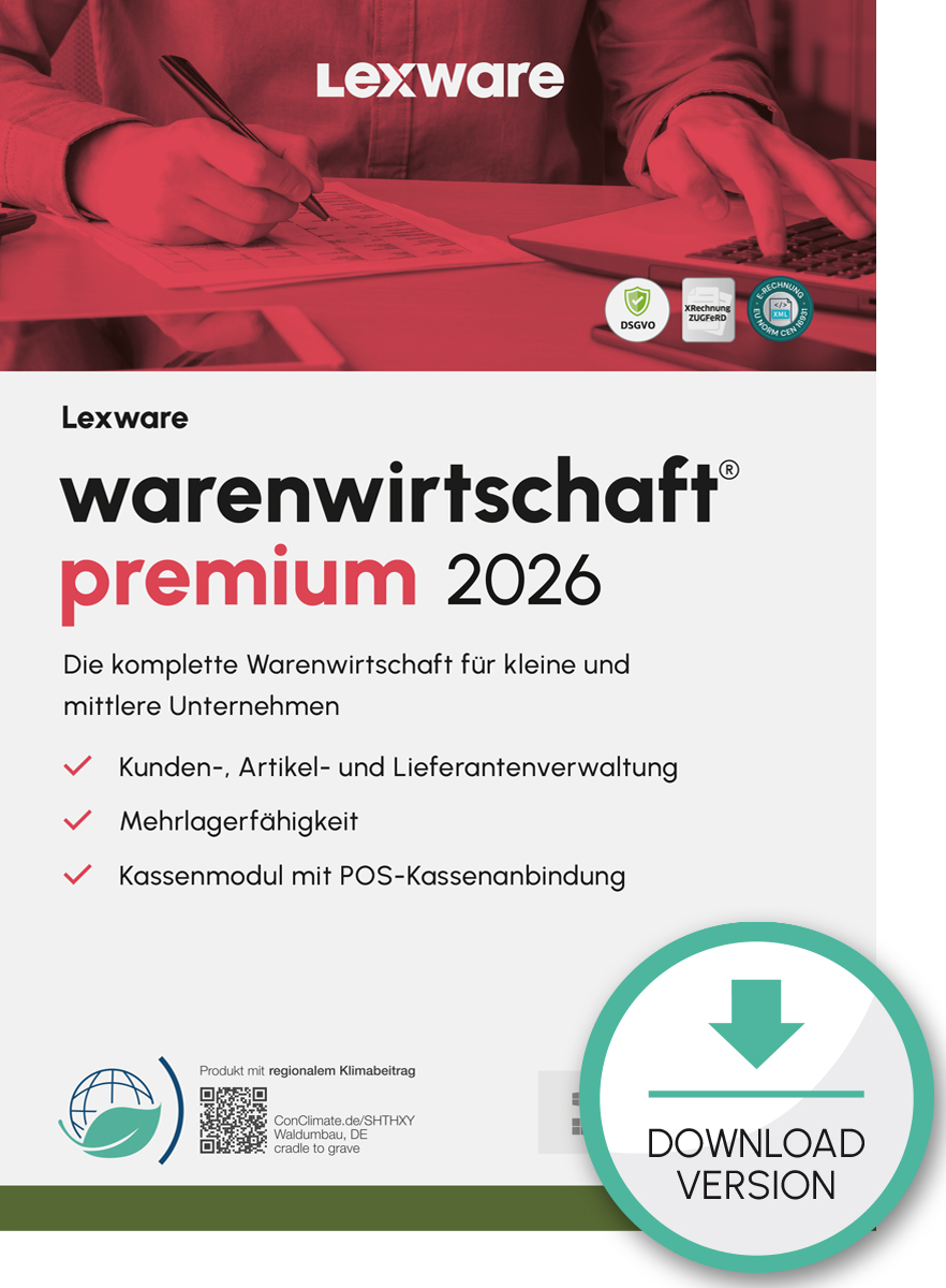 Lexware warenwirtschaft premium 2026 1 Jahr 5 Benutzer Download Win, Deutsch