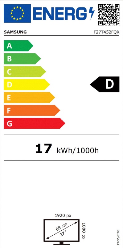 Energie-Datenblatt Samsung - LF27T452FQRXEN_BWARE Energie-Datenblatt Samsung - LF27T452FQRXEN_BWARE