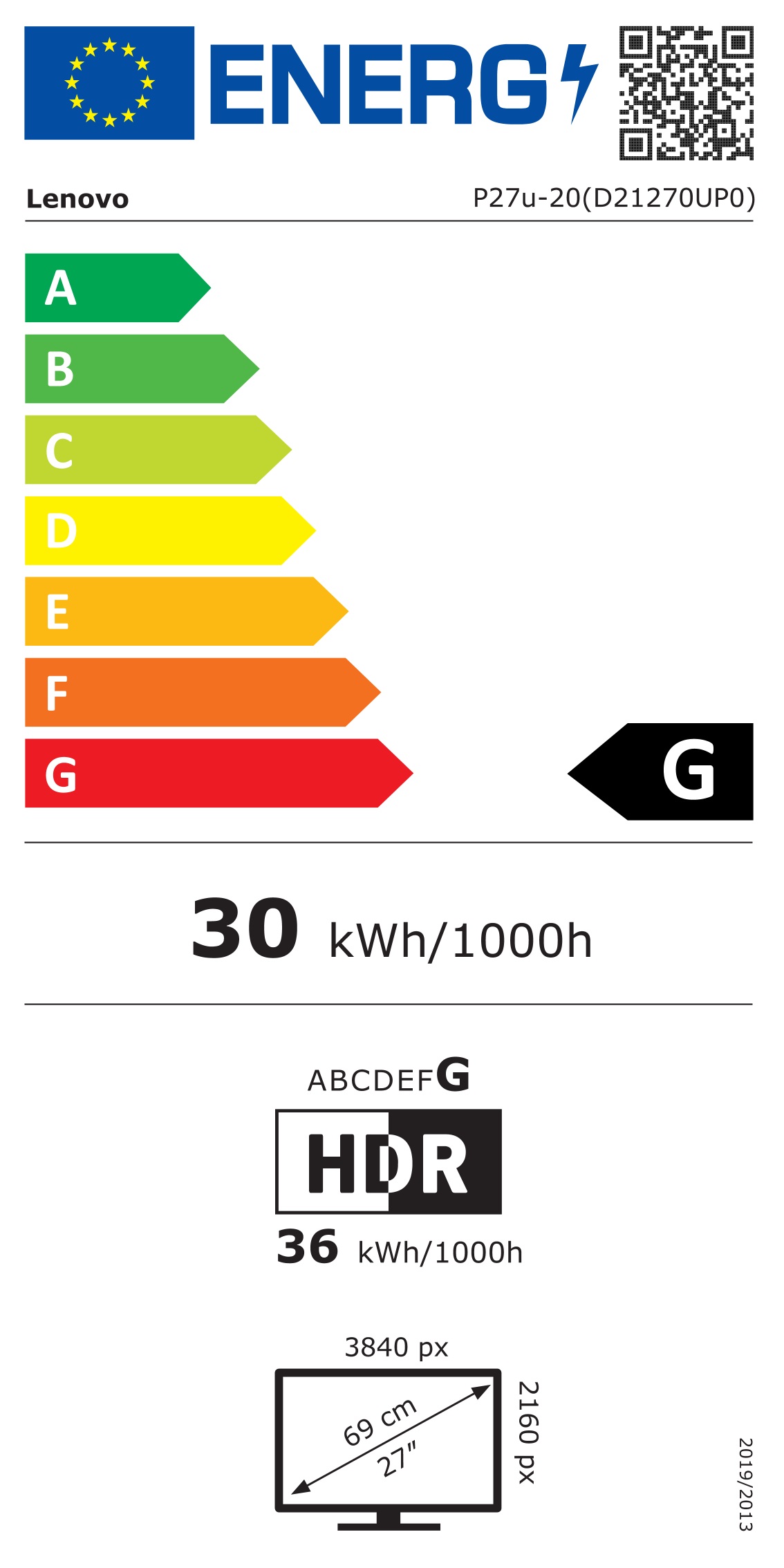 Energie-Datenblatt Lenovo - 62CBRAT6EU