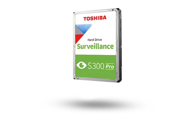 Toshiba Surveillance S300 Festplatte unterstützt gleichzeitig bis zu 64 hochauflösende Überwachungskameras. Toshiba Surveillance S300 Festplatte unterstützt gleichzeitig bis zu 64 hochauflösende Überwachungskameras. Produktfoto der S300 Festplatte.
