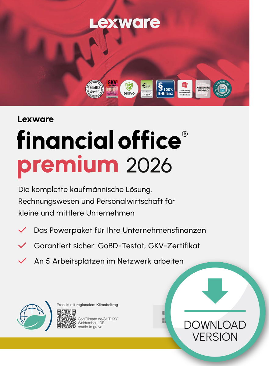 Lexware financial office premium 2026 1 Jahr 5 Benutzer Download Win, Deutsch
