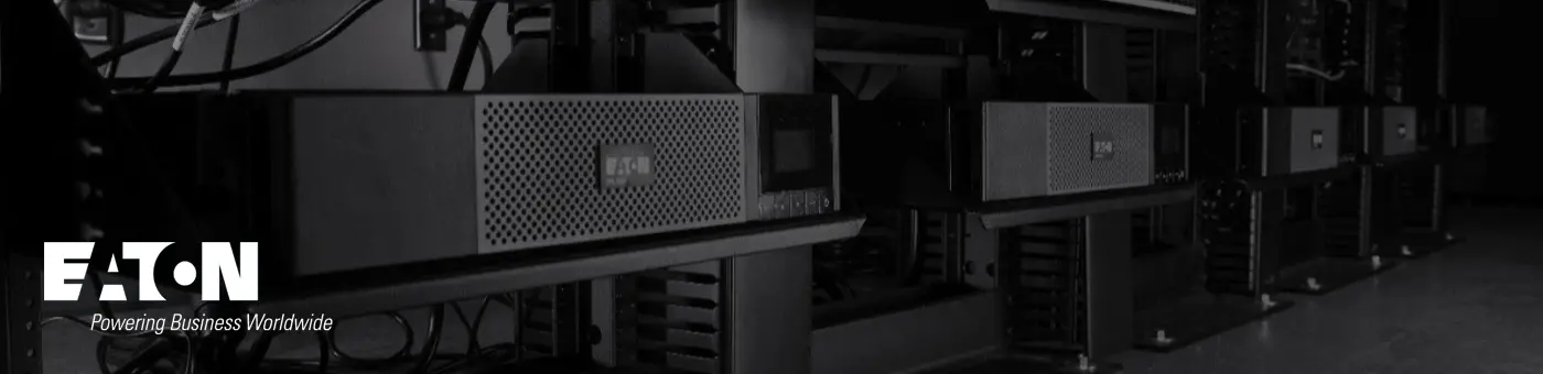 Eaton USV Lösungen für eine unterbrechungsfreie Stromversorgung. Eaton USV Lösungen für eine unterbrechungsfreie Stromversorgung. Visual Eaton USV Anlagen in Serverschränken.