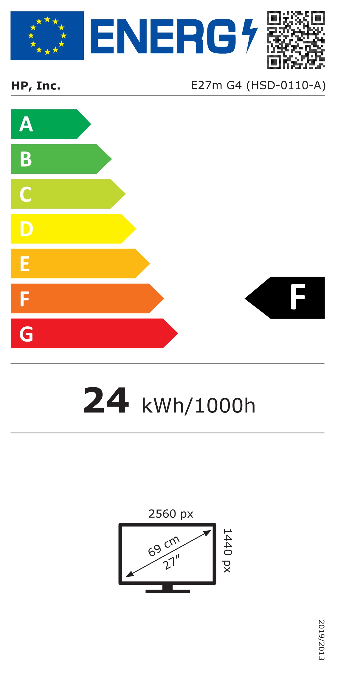 Energie-Datenblatt HP - 40Z29AA#ABB_BWARE