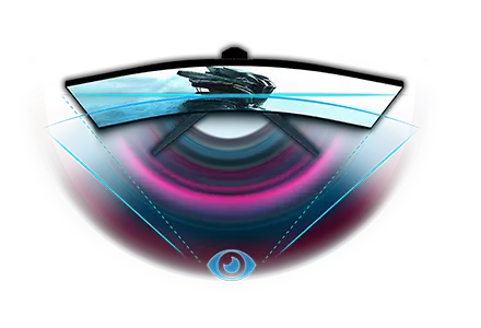 iiyama G-Master Red Eagle Curved - Curved Design mit einer 1500R- Wölbung des Bildschirms. iiyama G-Master Red Eagle Curved - Curved Design mit einer 1500R- Wölbung des Bildschirms. Grafikdarstellung der Wölbung.