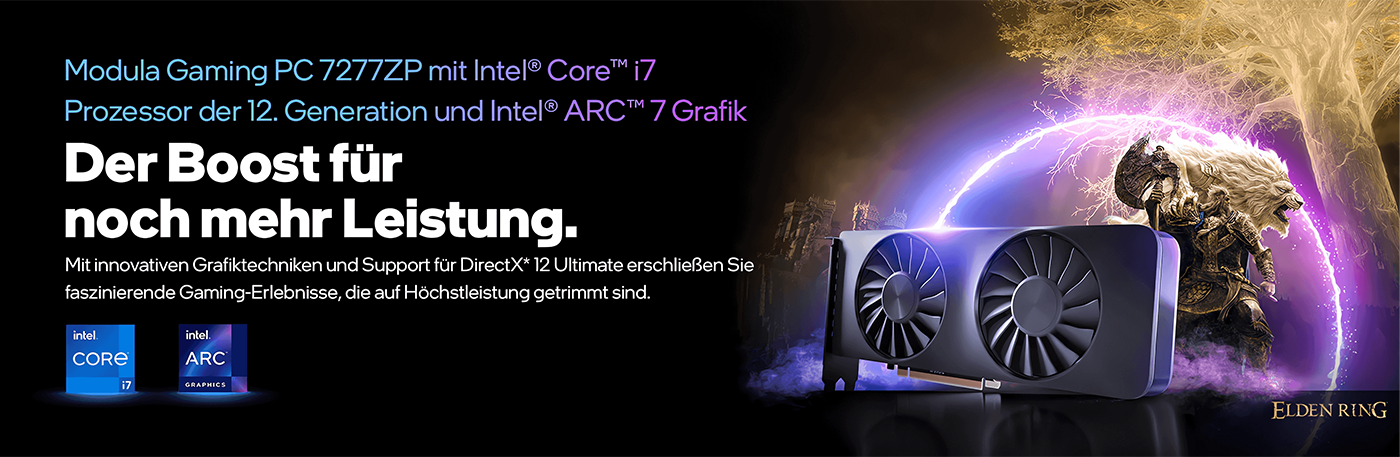 Future-X Modula Gaming PC 7277ZP mit Intel Core i7 Prozessor der 12. Generation und Intel ARC 7 Grafik Grafikkarte Future-X Modula Gaming PC 7277ZP mit Intel Core i7 Prozessor der 12. Generation und Intel ARC 7 Grafik Grafikkarte