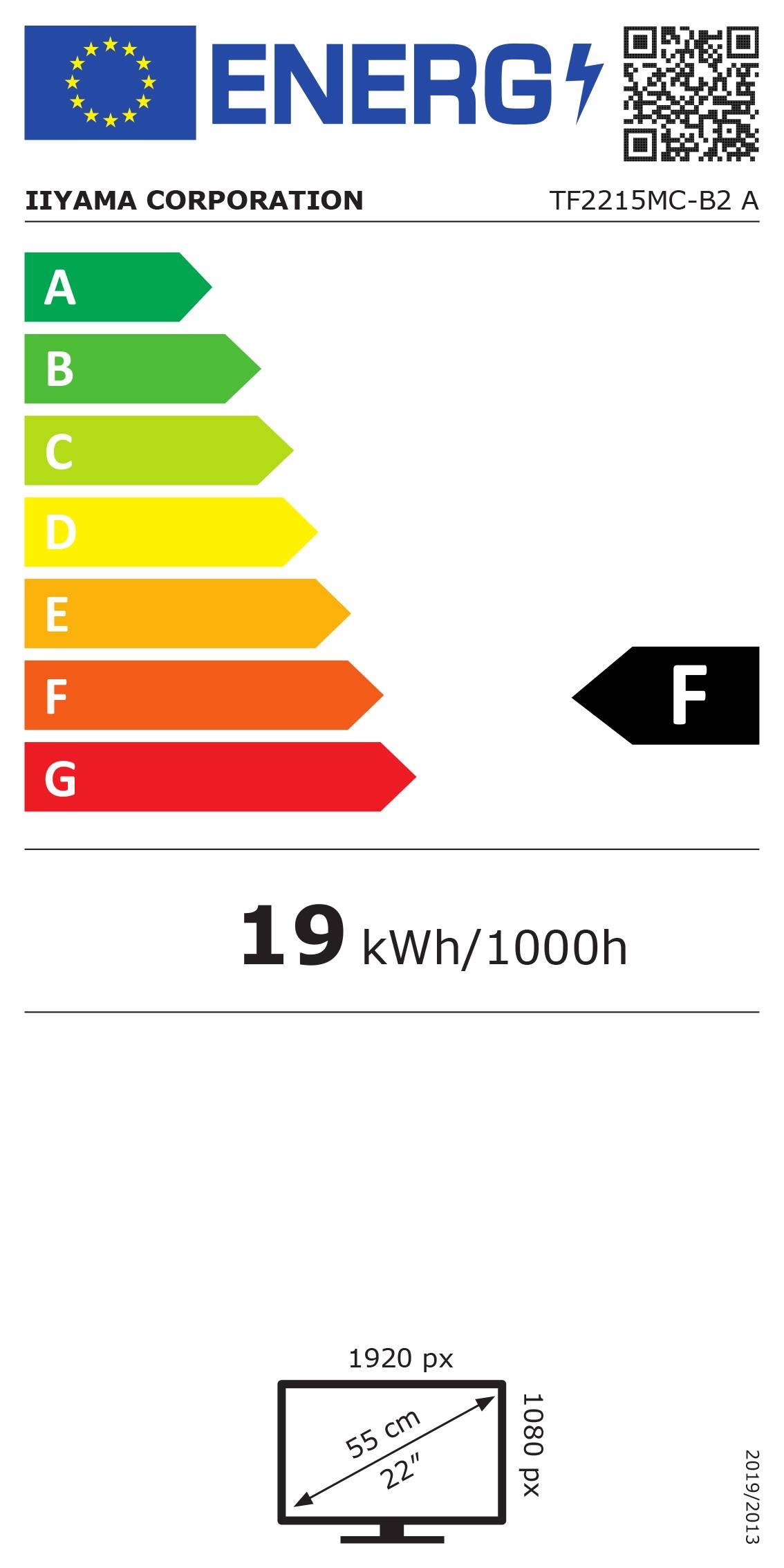 Energie-Datenblatt iiyama - TF2215MC-B2_BWARE