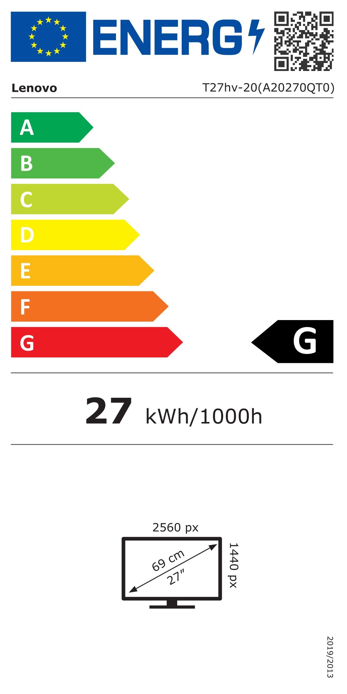 Energie-Datenblatt Lenovo - 62A9GAT1EU