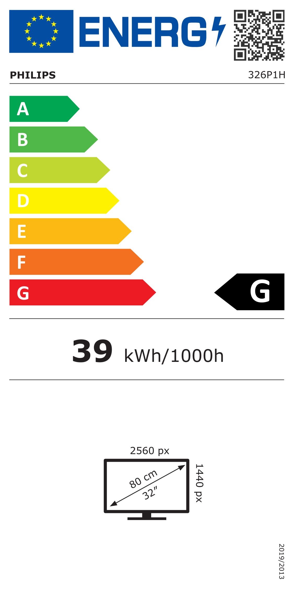 Energie-Datenblatt Philips - 326P1H/00