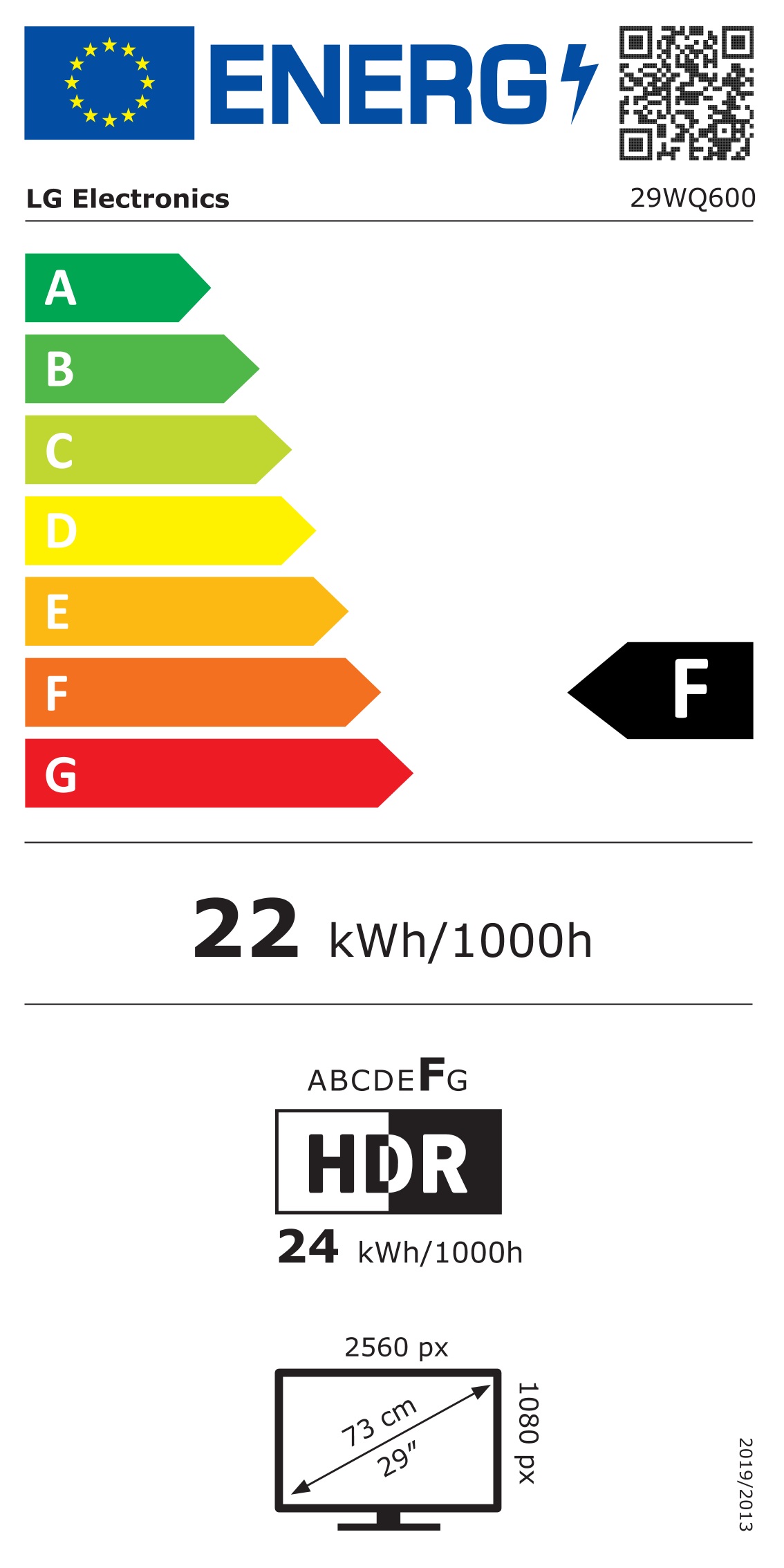 Energie-Datenblatt LG - 29WQ600-W.AEU Energie-Datenblatt LG - 29WQ600-W.AEU