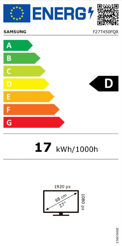 Energie-Datenblatt Samsung - LF27T450FQRXEN