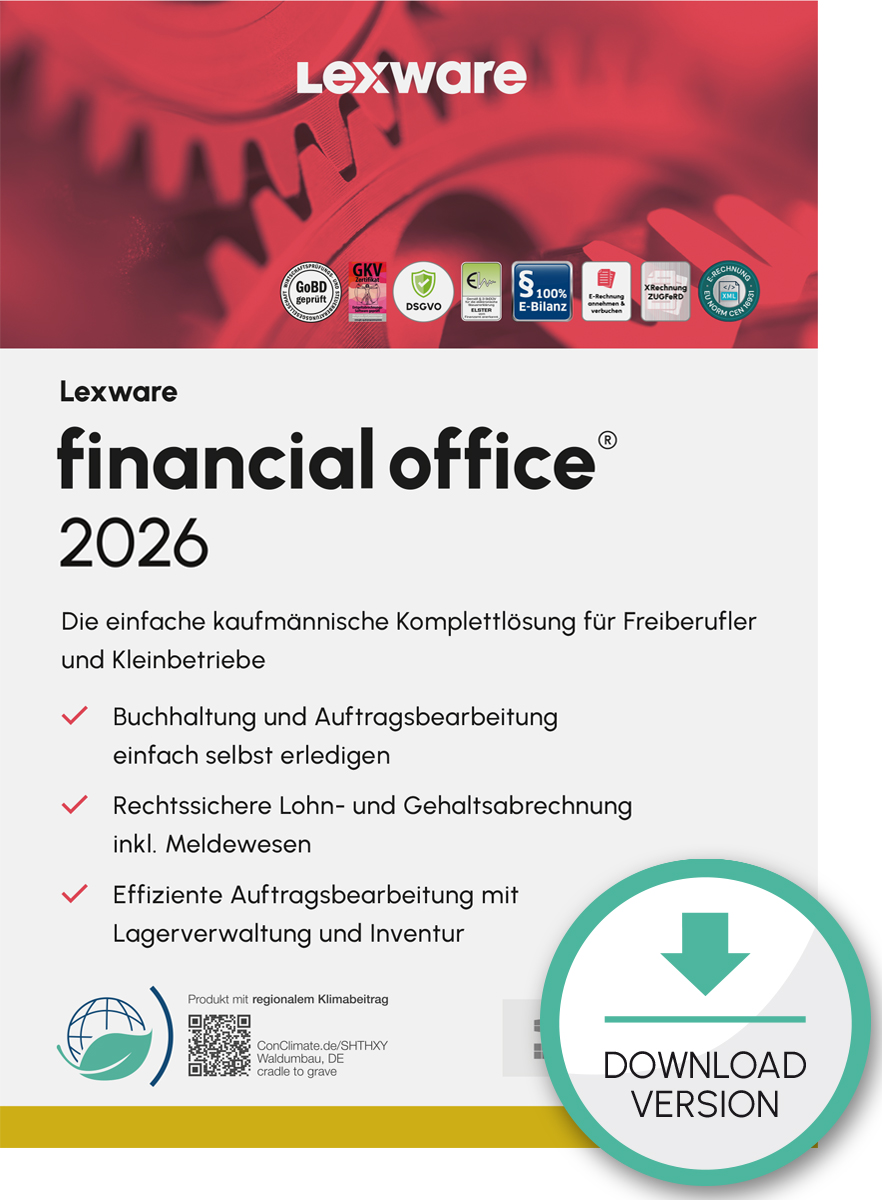 Lexware financial office 2026 1 Jahr 1 Benutzer Download Win, Deutsch