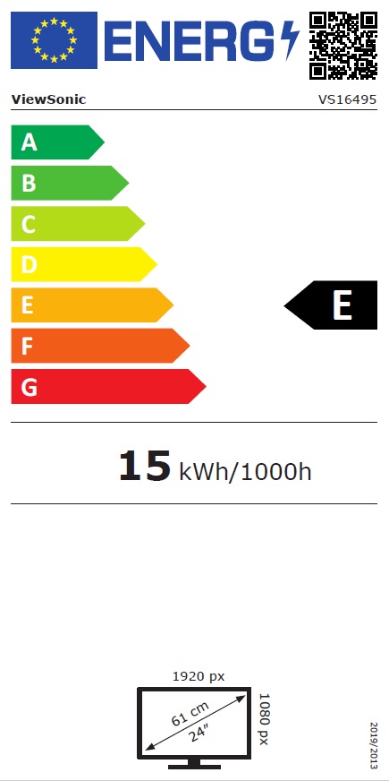 Energie-Datenblatt ViewSonic - TD2430