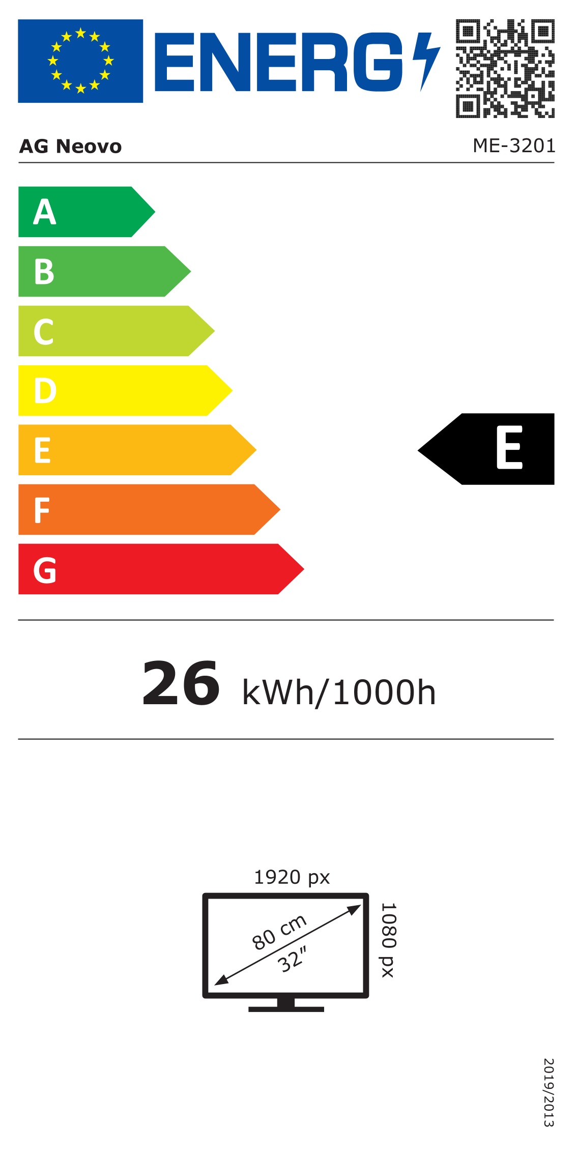 Energie-Datenblatt AG Neovo - ME3210B1E0000