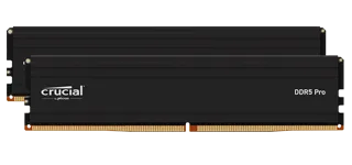 Crucial DDR5 PRO RAM mit Geschwindigkeiten von bis zu 6000 MT/s erleben Sie reaktionsschnelles Gaming. Crucial DDR5 PRO RAM mit Geschwindigkeiten von bis zu 6000 MT/s erleben Sie reaktionsschnelles Gaming. Produktfoto.