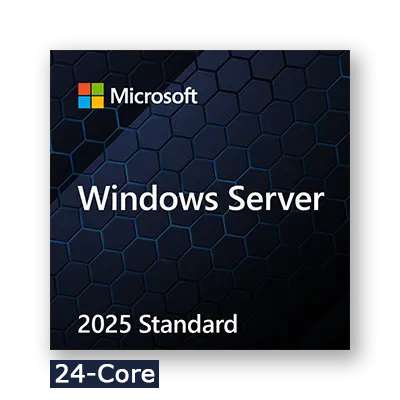 Microsoft Windows Server Standard 2025 64Bit 24 Core DVD SB/OEM, Deutsch