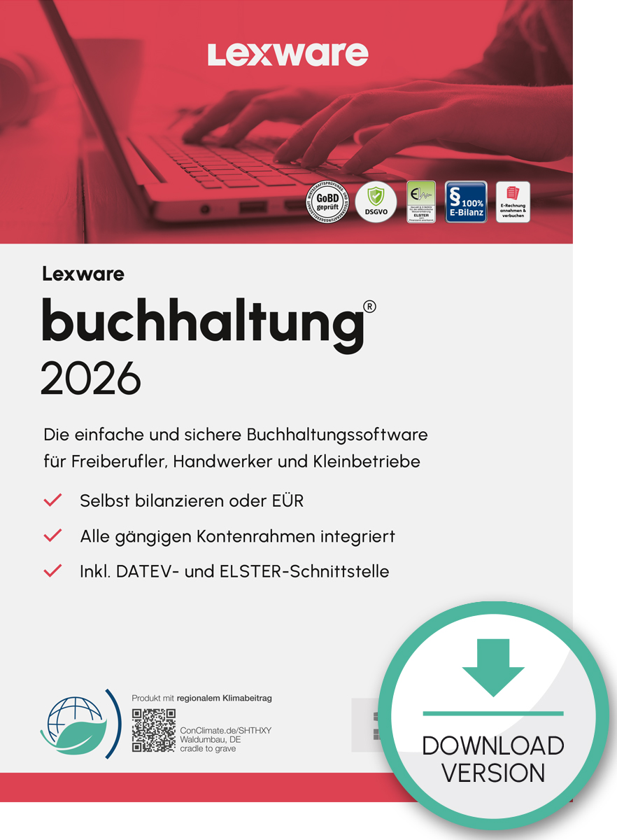 Lexware buchhaltung 2026 1 Jahr 1 Benutzer Download Win, Deutsch