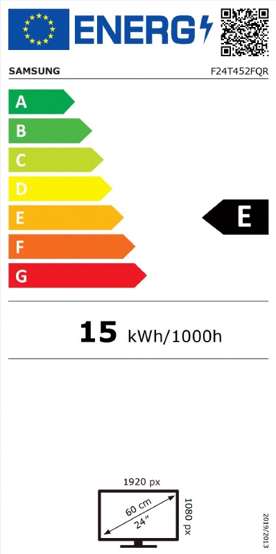 Energie-Datenblatt Samsung - LF24T452FQRXEN_BWARE