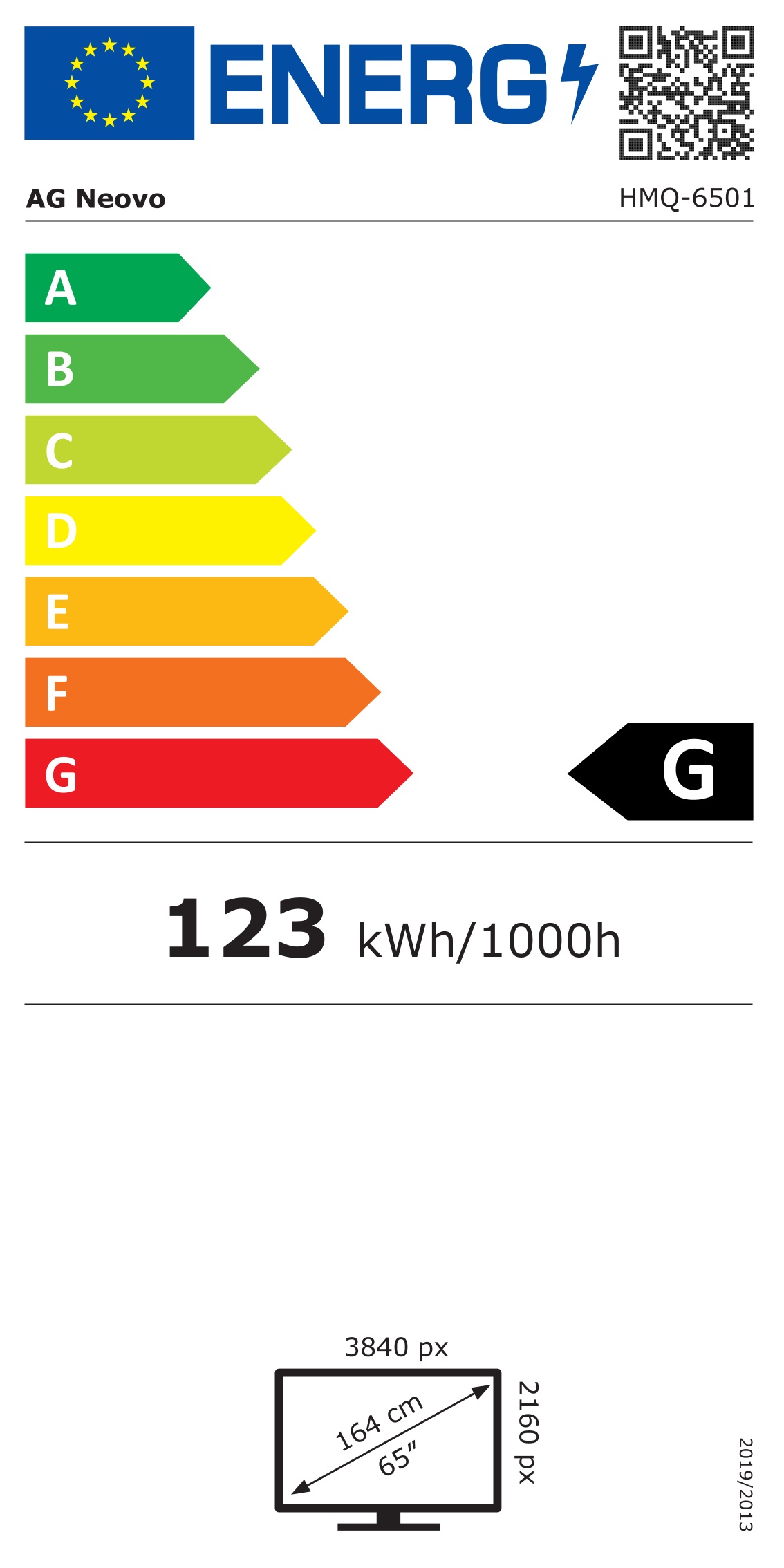 Energie-Datenblatt AG Neovo - HM651011M0000