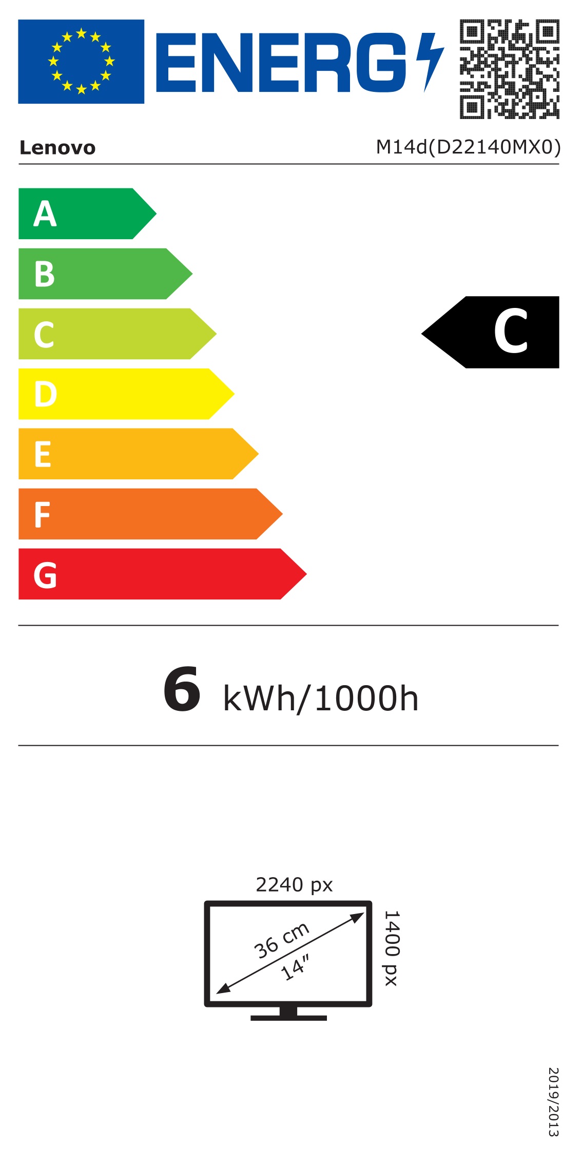 Energie-Datenblatt Lenovo - 63AAUAT6WL_BWARE