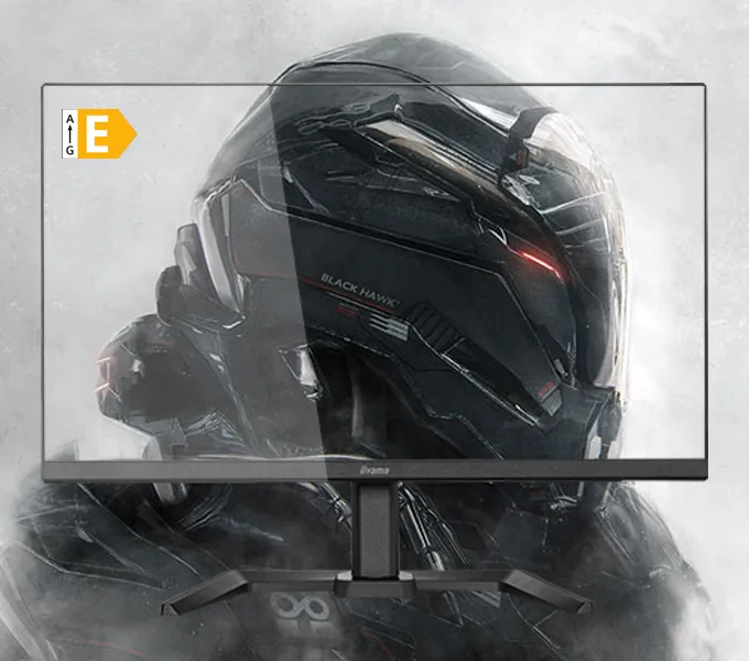 Der Monitor der BLACK HAWK™ Serie von iiyama G-Master überzeugt mit IPS-Panel-Technologie, einer Bildwiederholfrequenz von 100Hz und einer ultraschnellen Reaktionszeit von nur 1 ms (MPRT). Der Monitor der BLACK HAWK™ Serie von iiyama G-Master überzeugt mit IPS-Panel-Technologie, einer Bildwiederholfrequenz von 100Hz und einer ultraschnellen Reaktionszeit von nur 1 ms (MPRT). Produktfoto mit EEK Label E.