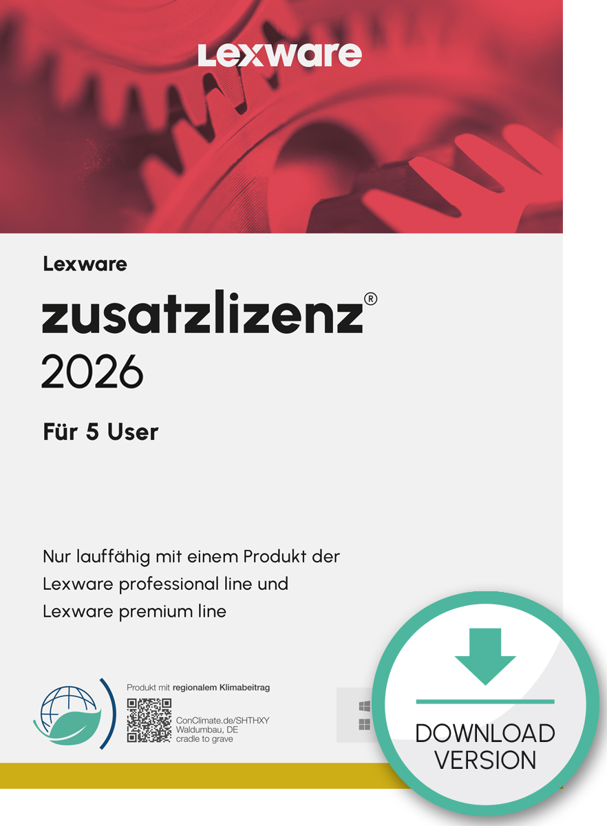 Lexware zusatzlizenz 2026 Abo-Vertrag für 5 User Download Win, Deutsch (nur für Neukunden)
