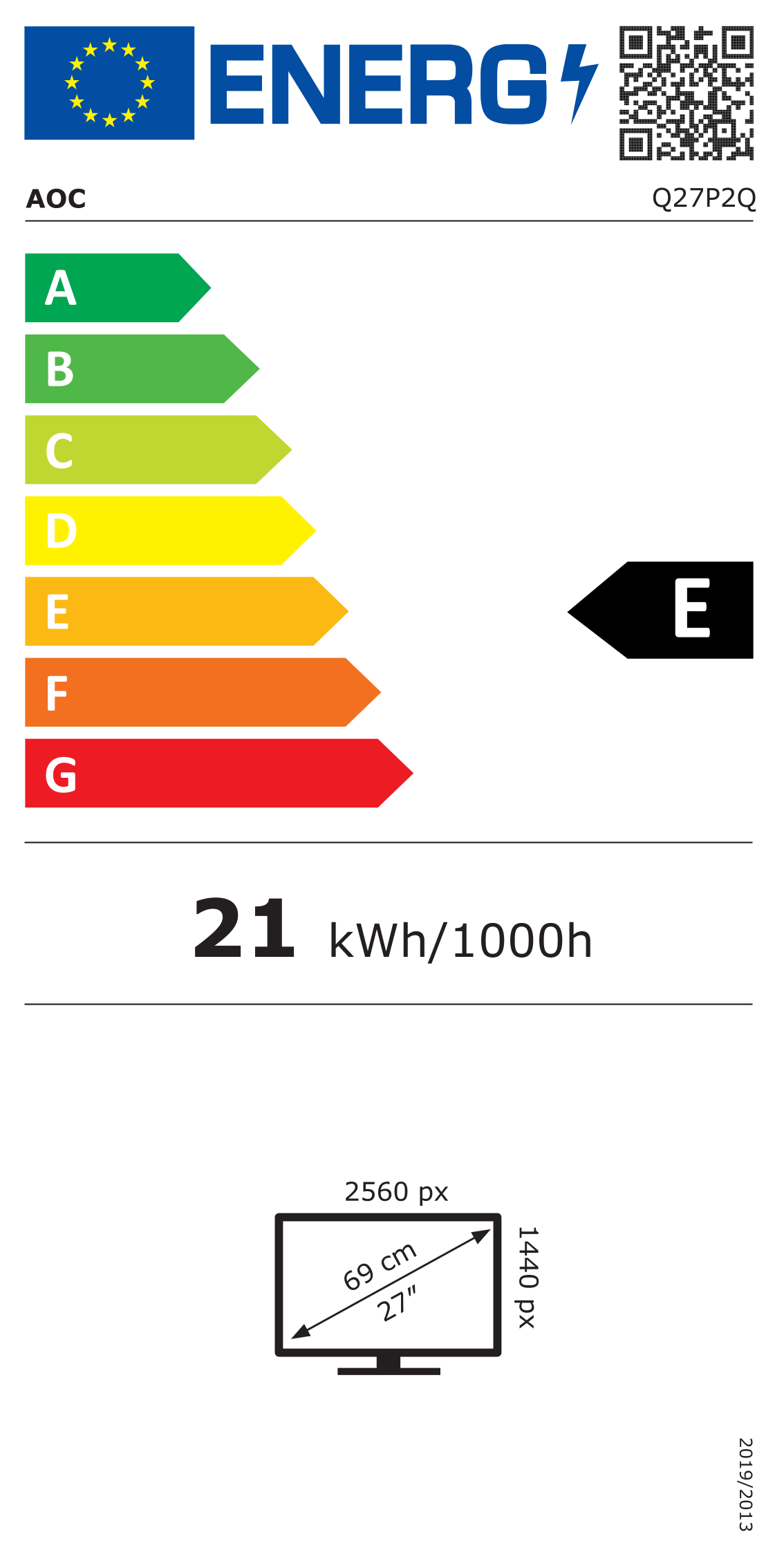 Energie-Datenblatt AOC - Q27P2Q