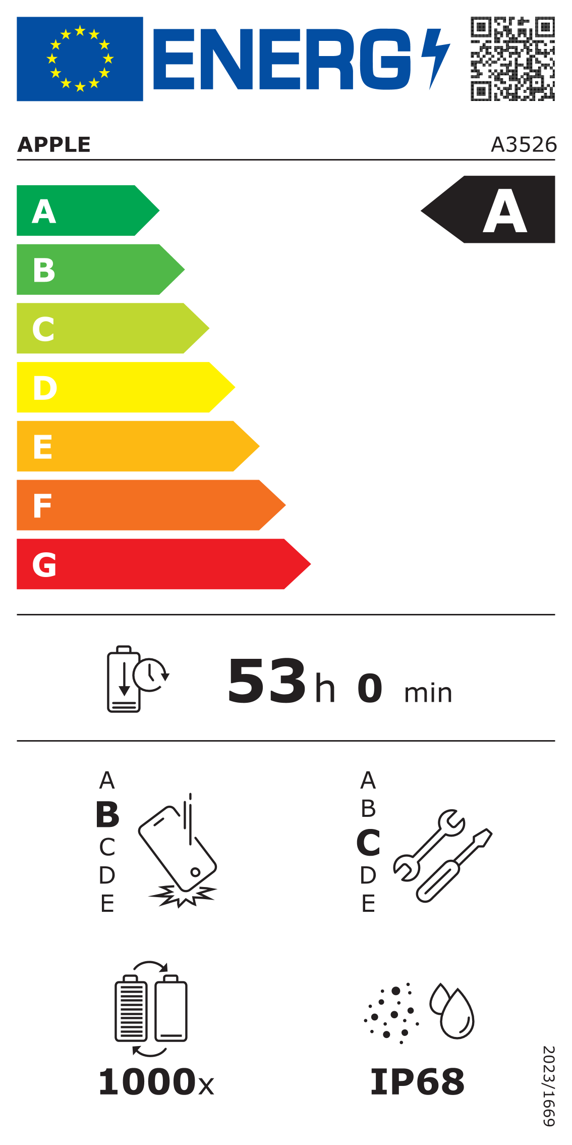Energie-Datenblatt Apple - MFYP4ZD/A