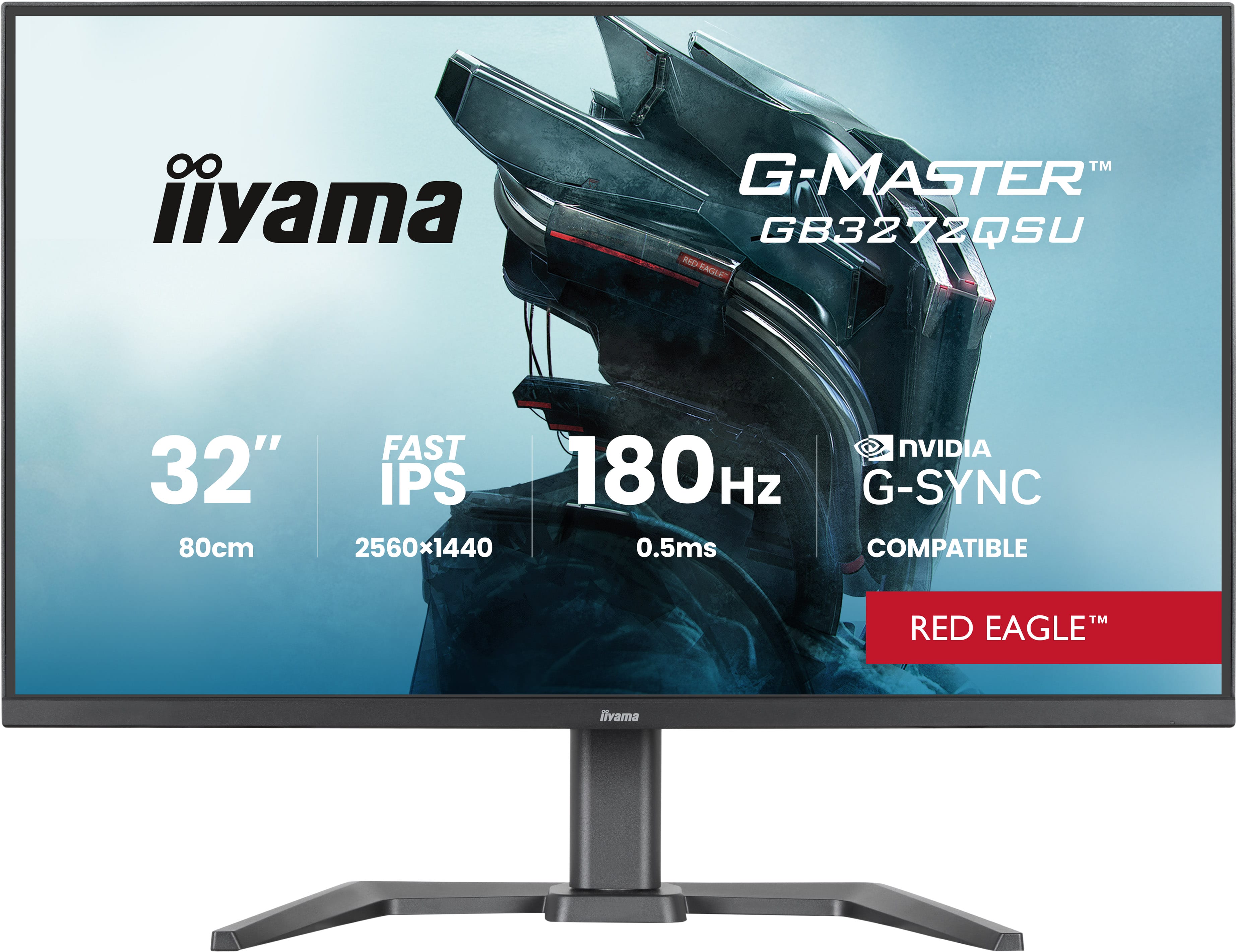 iiyama G-MASTER Red Eagle GB3272QSU-B1 80cm (31,5") WQHD IPS 180 Hz Gaming Monitor